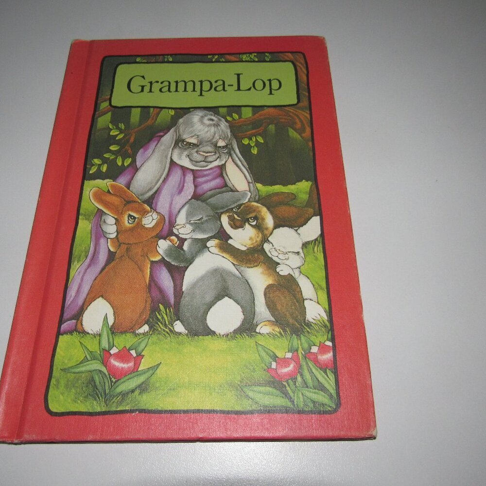 Vintage Grampa-Lop Hardcover Picture Book │ Cozy Woodland Rabbit Tale │ Cloth